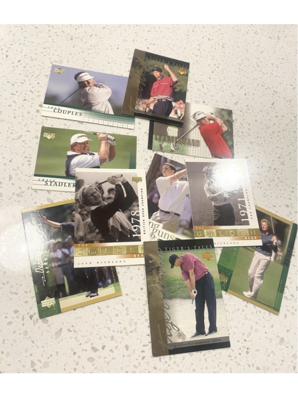 2001 Upper Deck Golf Card Lot Tiger Woods Jack Nicklaus Sergio Garcia + More